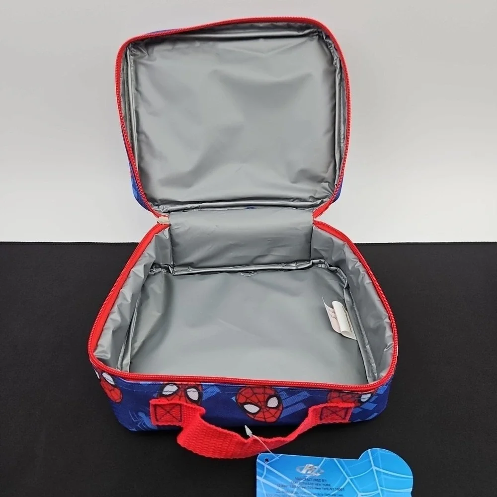 Spider-Man School Lunchbox Insulated Lunch Tote Red‎ Blue Marvel Spidey New